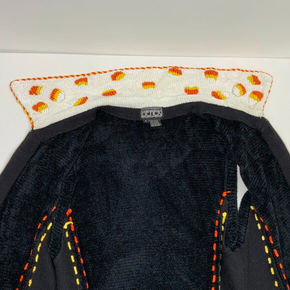 Vintage The Collective Works of Berek 2 Black Halloween Beaded Vest Sz M - Picture 10 of 16